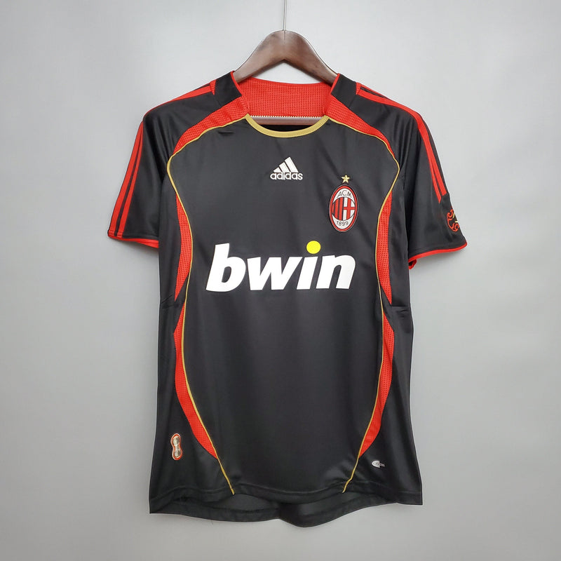 Camisa Milan III 2006/07 - Adidas Retrô Masculina - Preta/Vermelha