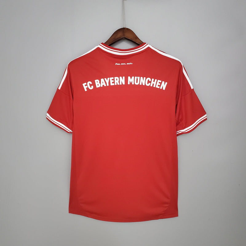 Camisa Bayern de Munique Home 2013/14 - Champions League - Adidas Retrô Masculina - Vermelha/Branca