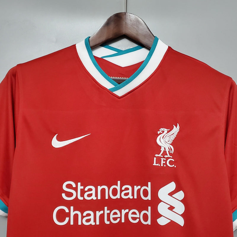 Camisa Liverpool Home 2020/21 - Nike Torcedor Masculina - Vermelha/Branca