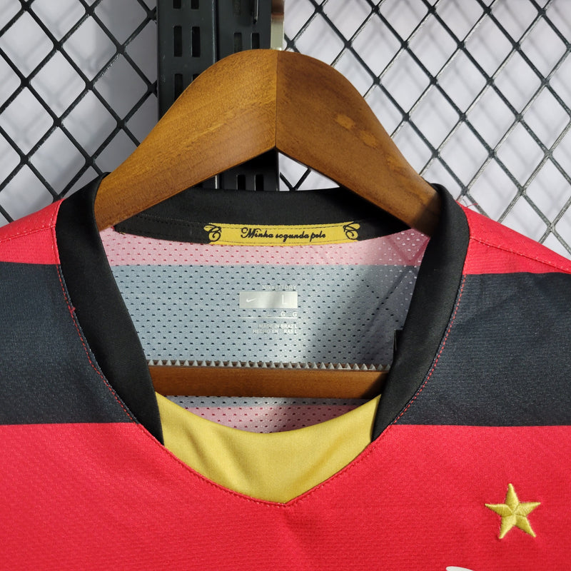 Camisa Flamengo Home  2008/09 - Nike Retrô Masculina - Vermelha/Preta