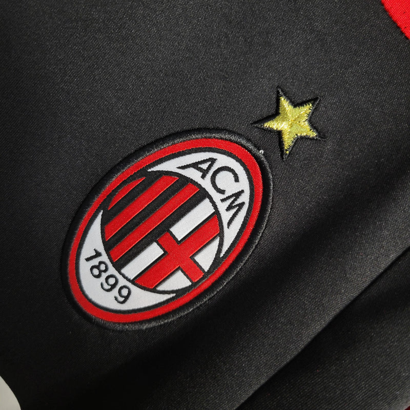 Camisa Milan Away 2007/08 - Adidas Retrô Masculina - Preta/Vermelha