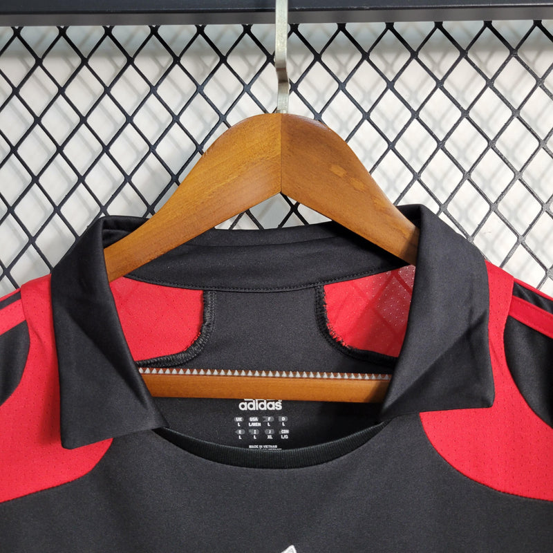 Camisa Milan Away 2007/08 - Adidas Retrô Masculina - Preta/Vermelha