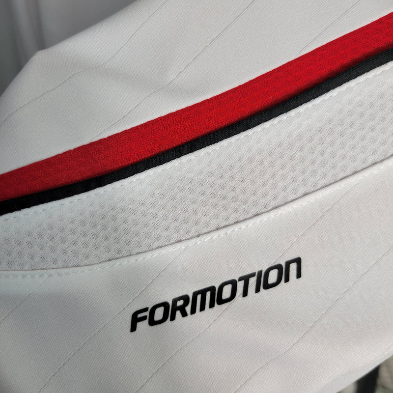 Camisa Manga Longa Milan Away 2006/07 - Adidas Retrô  Masculina - Branca/Vermelha