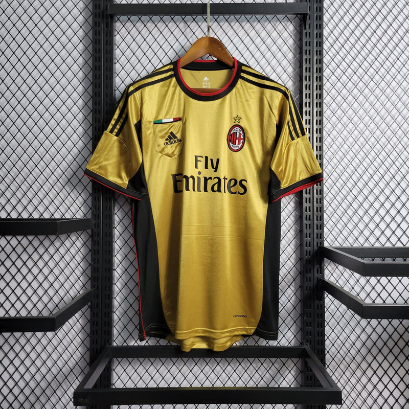 Camisa Milan III 2013/14 - Adidas Retrô Masculina - Dorada/Preta