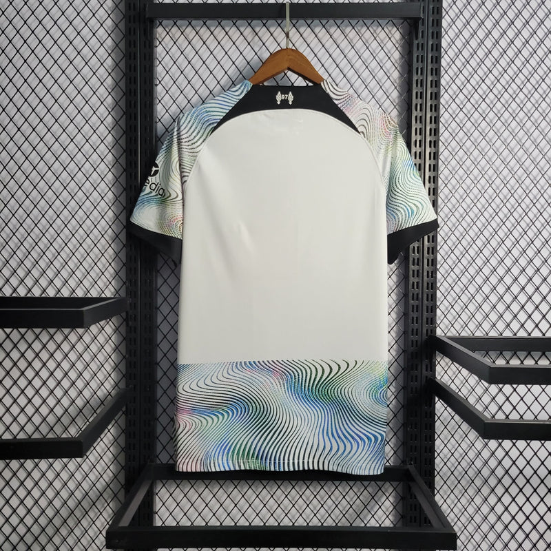 Camisa Liverpool Away 2022/23 - Nike Torcedor Masculina - Branca/Preta
