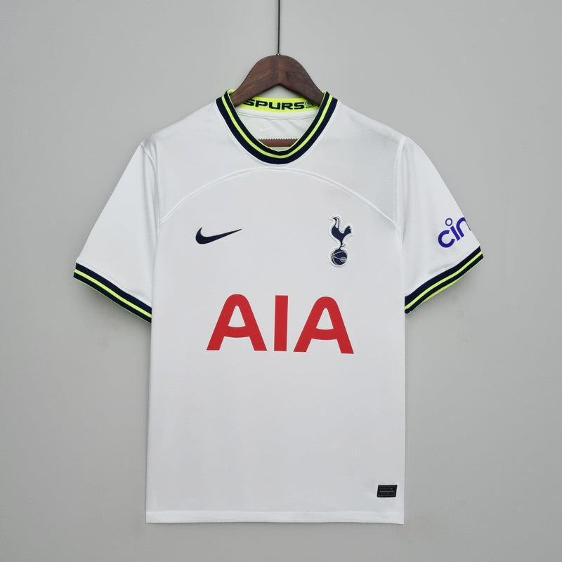 Camisa Tottenham Home 2022/23 - Nike Torcedor Masculina - Branca/Amarela Florecente