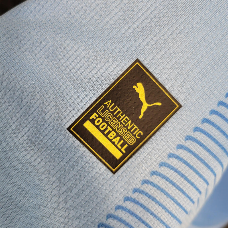 Camisa Manchester City Home 2023/24 - Puma Torcedor Masculina - Azul/Branca