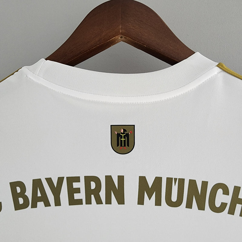 Camisa Bayern de Munique Away 2022/23 - Adidas Torcedor Masculina - Branca/Dorada