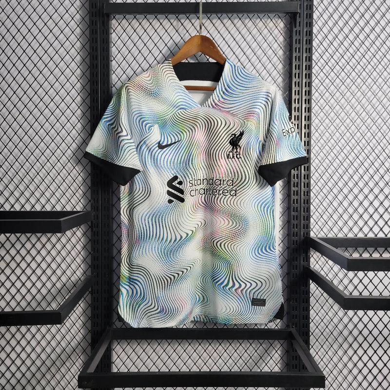 Camisa Liverpool Away 2022/23 - Nike Torcedor Masculina - Branca/Preta